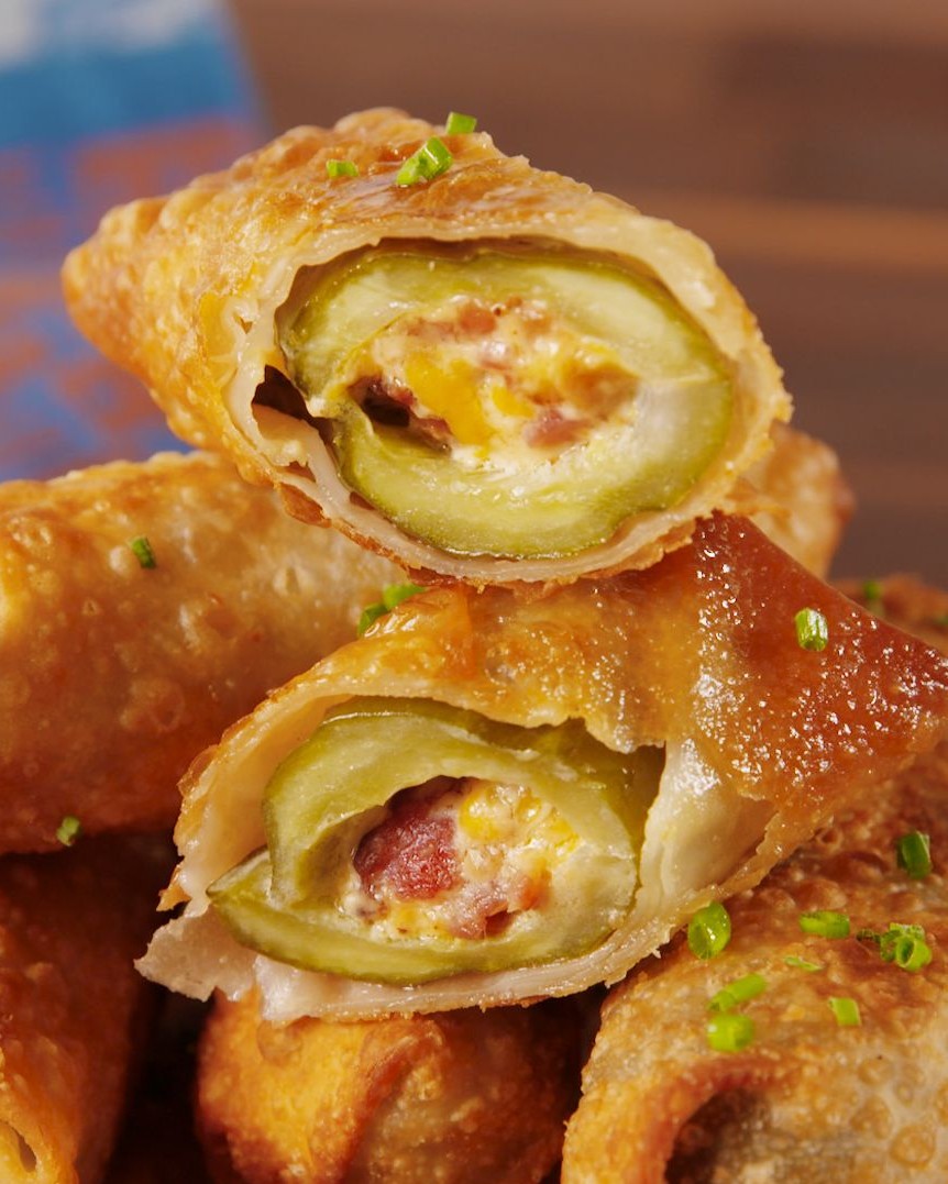 dill pickle egg rolls